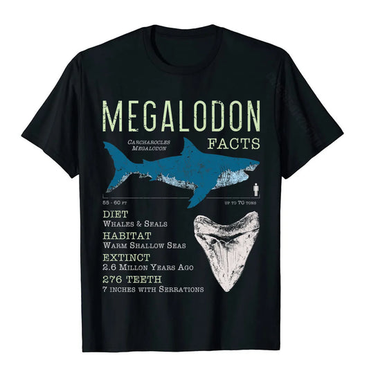 Megalodon T-Shirt | Meg Facts Funny Shark Lover T Shirt Gift Top