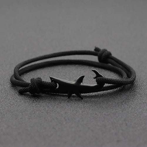Shark Bracelet Unisex Double Layer Adjustable 3mm Cord Chain