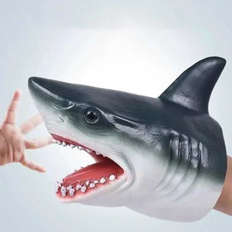 Shark Hand Puppet Simulation Animal Head Gloves Kids Toys Gift Hand