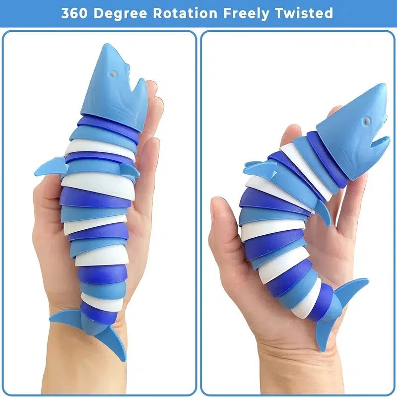 Articulated Shark Stress Reliever Hand Toy,Sensory Fidget Toy For