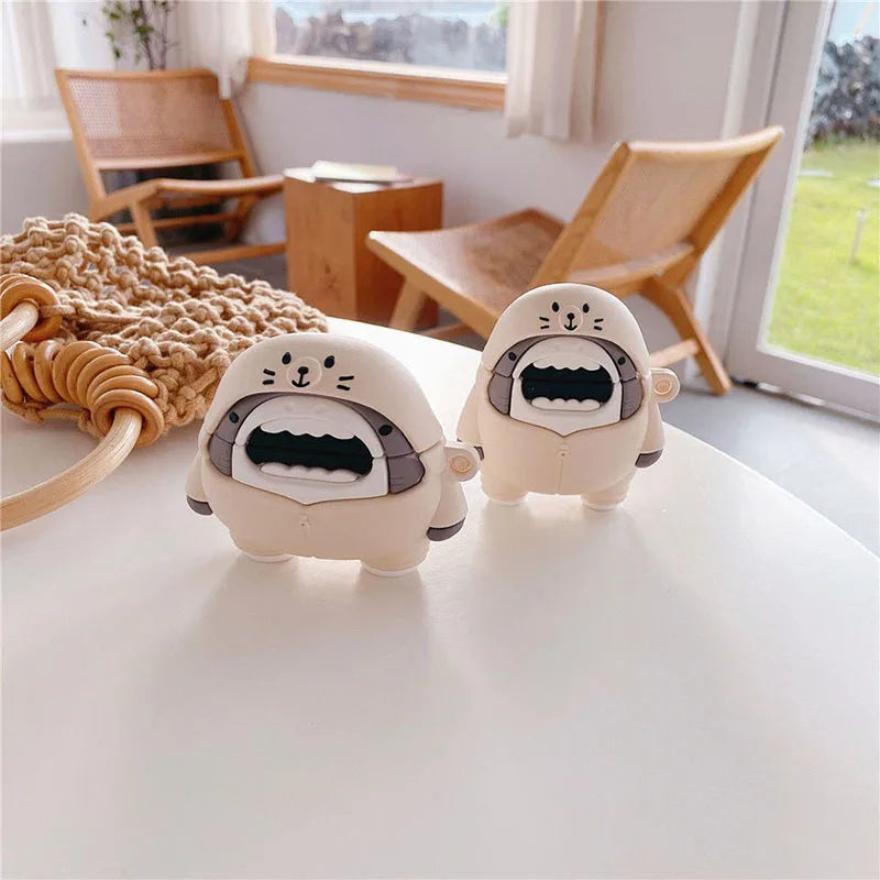 3D Cute Silicone Headset Cover for apple AirPods 1 2 3 Pro Cartoon