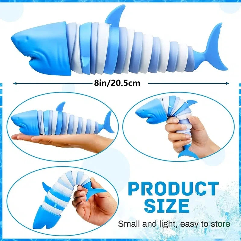 Articulated Shark Stress Reliever Hand Toy,Sensory Fidget Toy For