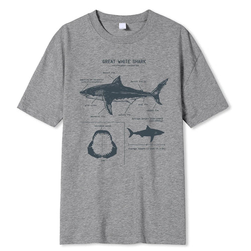 Great White Shark Anatomy T-Shirt New Short Sleeve